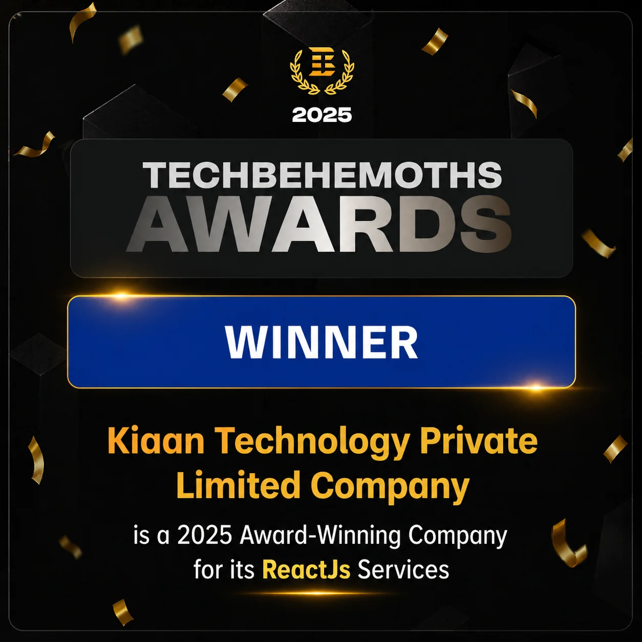 TechBehemoths 2025 Winner Award Recognition