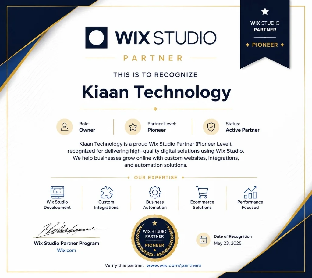 Wix Studio Partner Badge